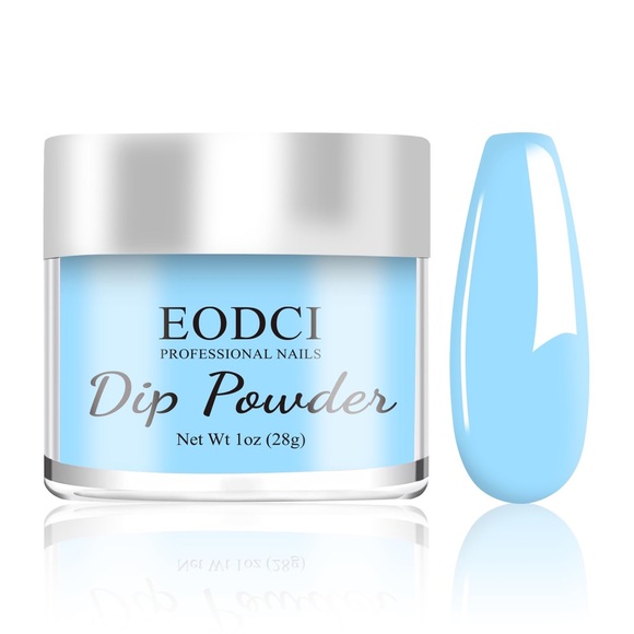 Sky Blue Dip Powder, Odor-Free & Long-Lasting, No Nail Lamp Curing - Picture 1 of 8